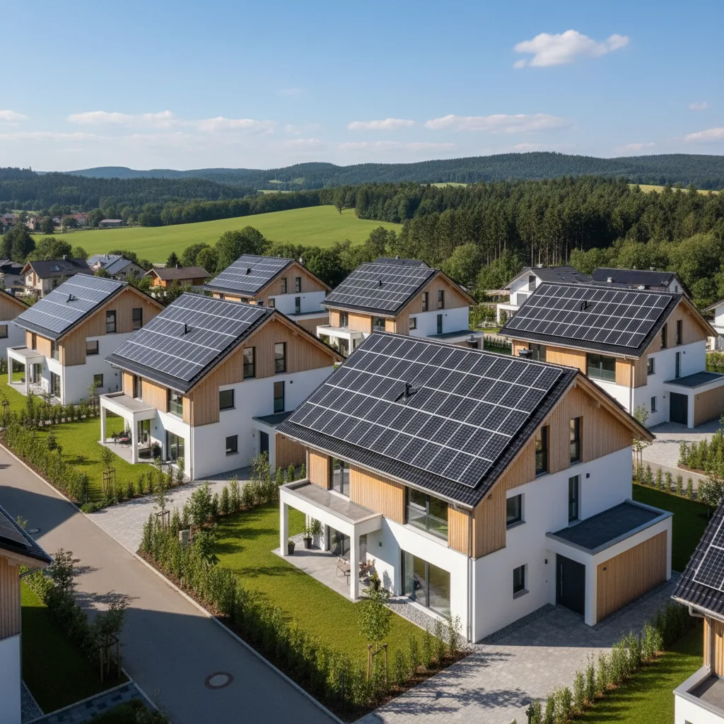 PV-Anlage auf Hausdach in Lappersdorf bei Regensburg